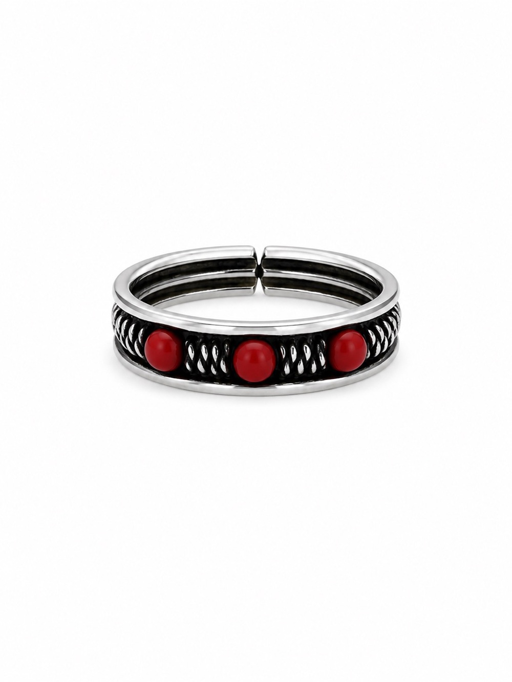 Red Coral Toe Ring s925